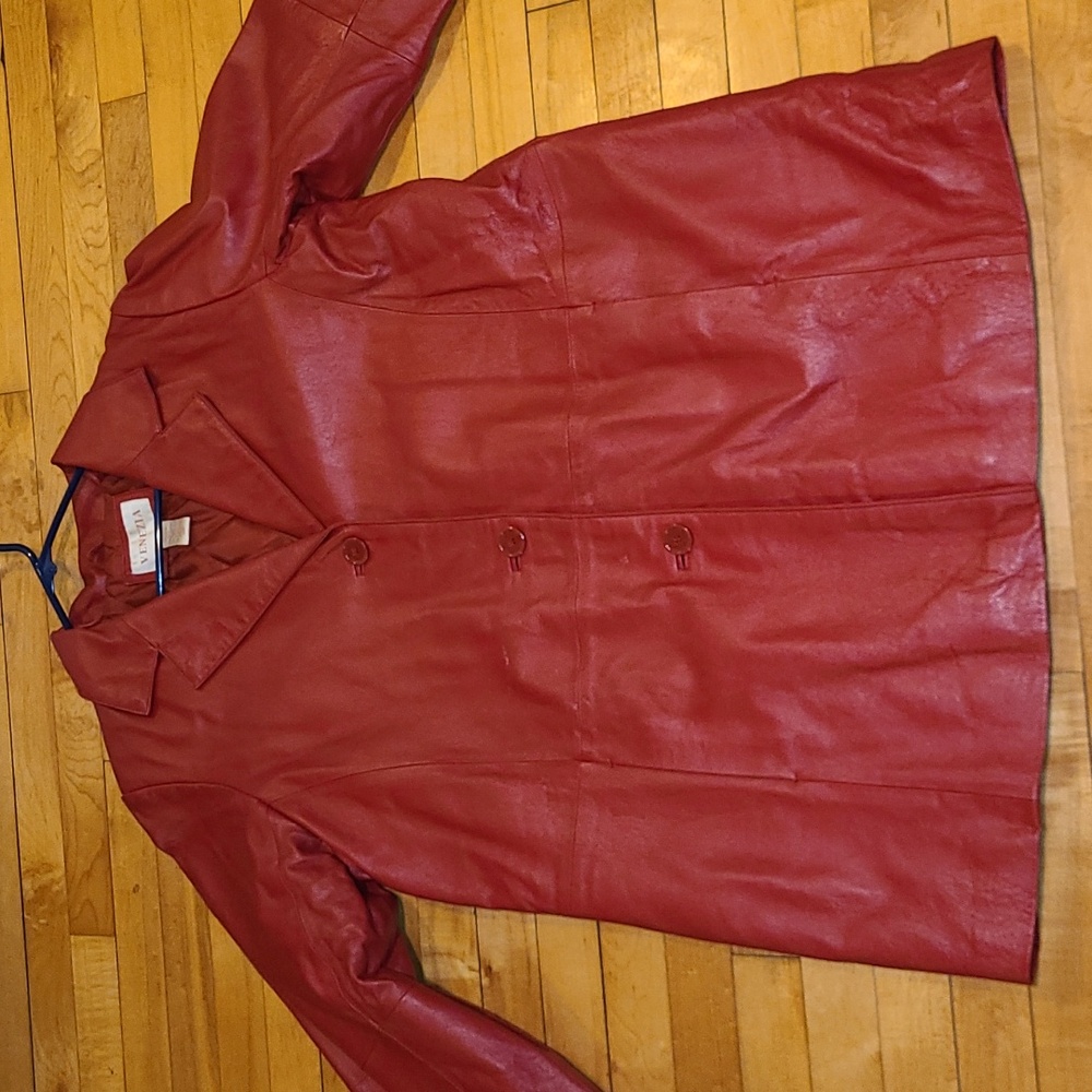 Venezia RED 🔥 Leather Jacket.   Size 18W. - Picture 9 of 14